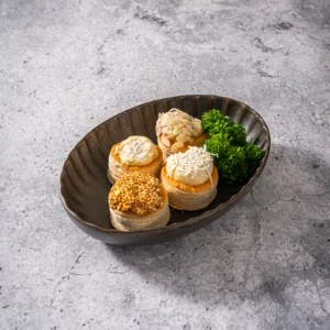 Assortiment bladerdeeghapjes (4 stuks)