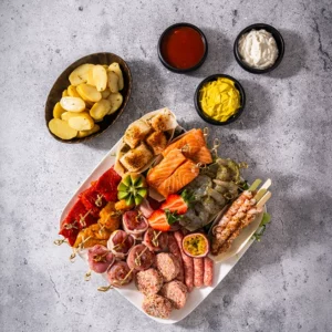 Teppanyaki ( incl bakpatjes + 3 sausjes)